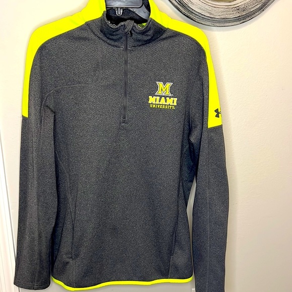 Under Armour Miami of Ohio 1/4 Zip UA Loose Pullover Sweatshirt MD - Picture 1 of 6